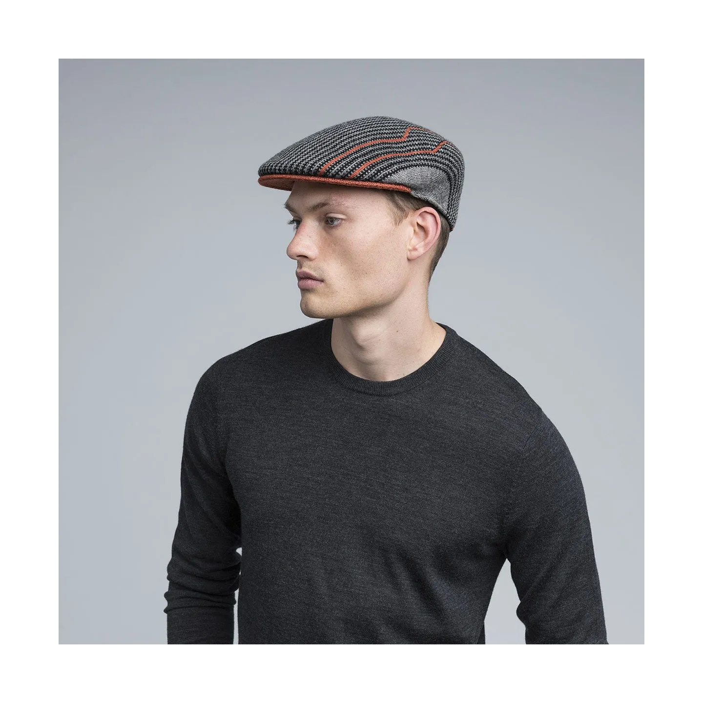 Casquette Plate Swithboard 504 Orange & Grise- Kangol  Reference : 4594 | Chapellerie Traclet