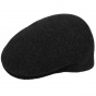504-S Wool Flat Cap Black & Grey - Kangol
