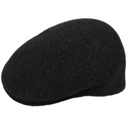 504-S Wool Flat Cap Black & Grey - Kangol