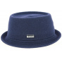 Navy Blue Wool Mowbray PorkPie Hat - Kangol