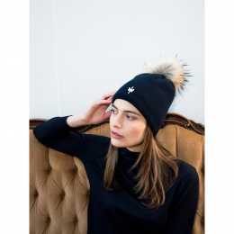 Tivoli Pompom Beanie PLUM - Pipolaki