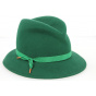 Tessa Green Wool Felt Fedora Hat - Marzi
