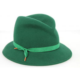 Tessa Green Wool Felt Fedora Hat - Marzi