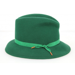 Tessa Green Wool Felt Fedora Hat - Marzi