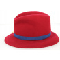 Tessa Raspberry Wool Felt Fedora Hat - Marzi