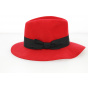 Women's Calixa Red Wool Felt Traveller Hat - Traclet