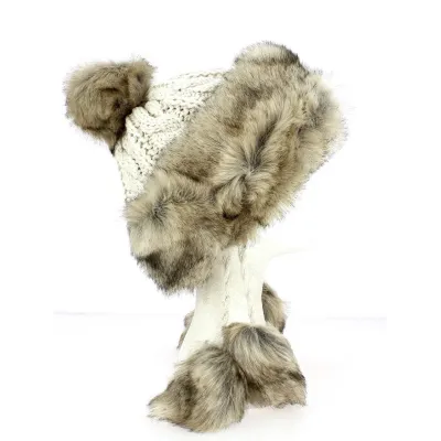 Toque Femme Aleksa Fausse Fourrure Beige- Traclet  Reference : 3057 | Chapellerie Traclet