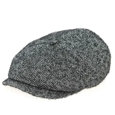 Casquette Hatteras Rimini Tweed Noir et Blanc- Traclet  Reference : 8644 | Chapellerie Traclet