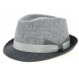 Grey Wool Cabbia Trilby Hat - Traclet