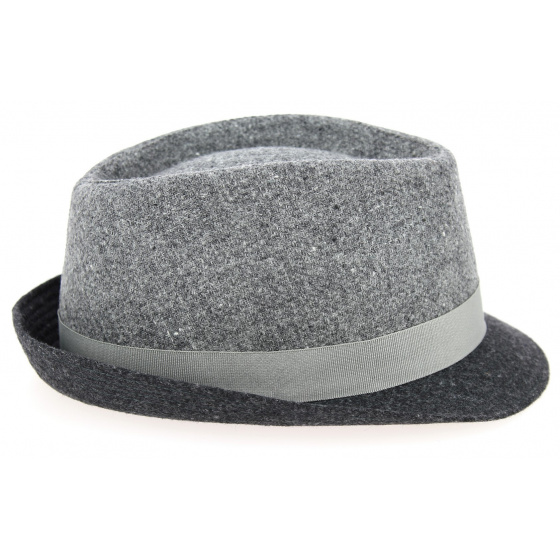 Chapeau Trilby Cabbia Laine Gris- Traclet Chapeau Trilby Cabbia Laine Gris- Traclet