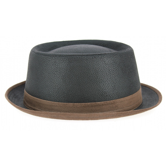 Black & Brown Tapani Porkpie Hat - Maronera Raffaele