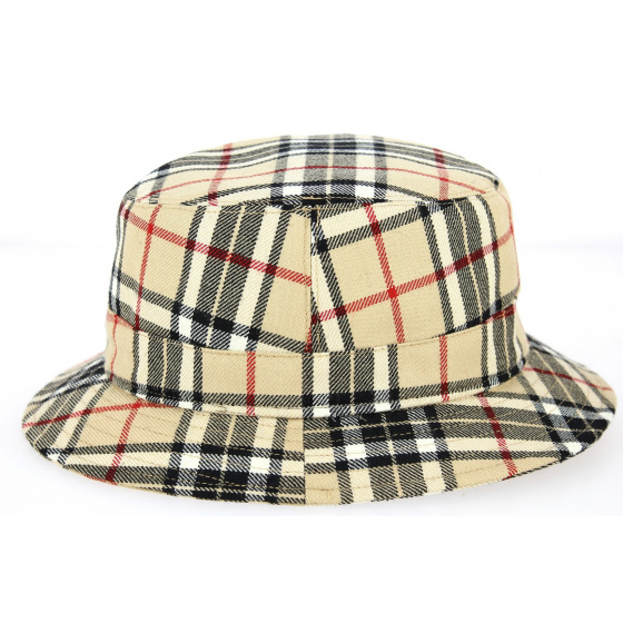 Bob à Carreaux Giarretta Laine Beige- Traclet 