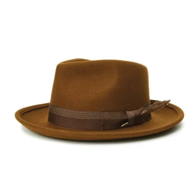 Chapeau Fedora Swindle Marron - Brixton Reference : 6014 | Chapellerie Traclet