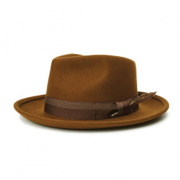 Brown Swindle Fedora Hat - Brixton