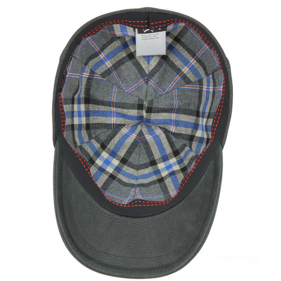 Monaco Black Leather Baseball Cap - Göttmann