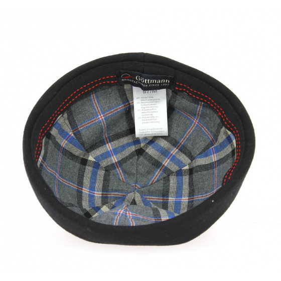 Bonnet Docker Laine & Coton Noir- Göttmann