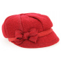 Red Wool Ravarino Newsboy Cap - Traclet