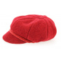 Red Wool Ravarino Newsboy Cap - Traclet