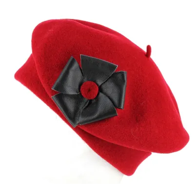 Fleurine Merino Wool Beret Passion- Laulhère  Reference: 591 | Traclet Hat Shop