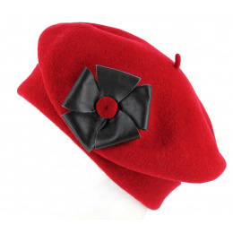 Fleurine Merino Wool Beret Passion- Heritage Laulhère