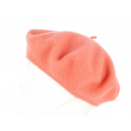 Béret Paris Laine Merinos Corail- Héritage par Laulhère