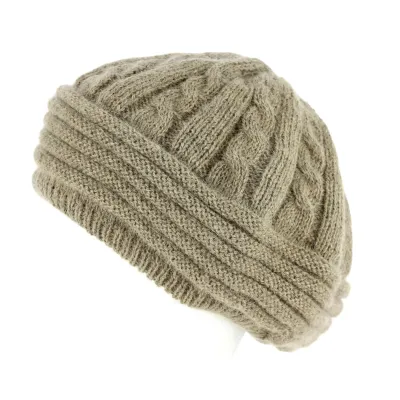 Baroni Angora & Wool Taupe Beret - Traclet Reference: 5217 | Traclet Hat Shop