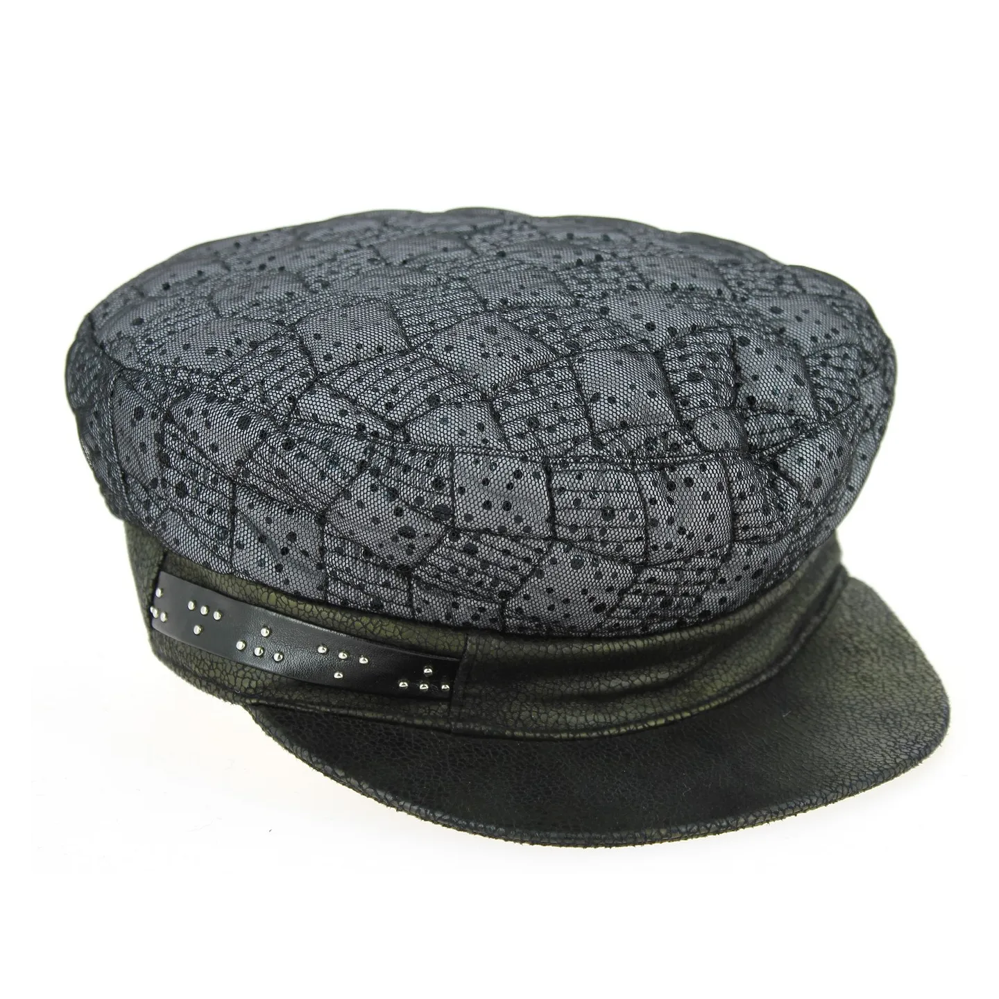 Casquette Marin Hermione Noire & Grise- Mtm  Reference : 3022 | Chapellerie Traclet