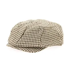 Brown Houndstooth Irish Cap - Traclet Reference: 7847 | Traclet Hat Shop