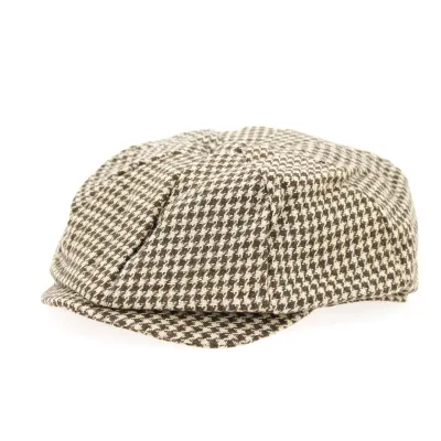 Casquette Irlandaise Pied de Poule Marron- Traclet  Reference : 7847 | Chapellerie Traclet
