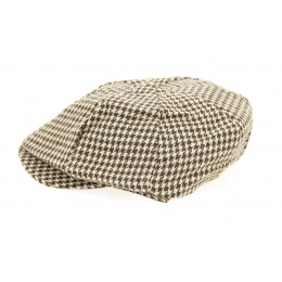 Brown Irish houndstooth cap- Traclet