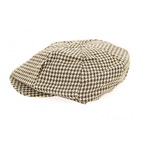 Brown Houndstooth Irish Cap - Traclet