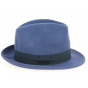 Greenwich Blue Wool Felt Trilby Hat - Traclet