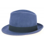 Greenwich Blue Wool Felt Trilby Hat - Traclet