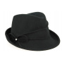 Black Wool Felt Trilby Hat Maciano - Traclet