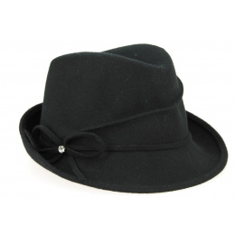 Chapeau Trilby Maciano Feutre Laine Noir- Traclet