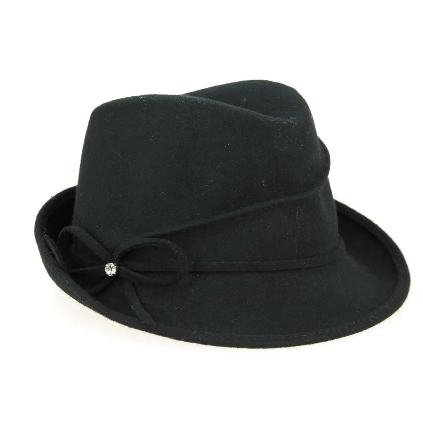 Black Wool Felt Trilby Hat Maciano - Traclet Reference: 2562 | Traclet Hatters