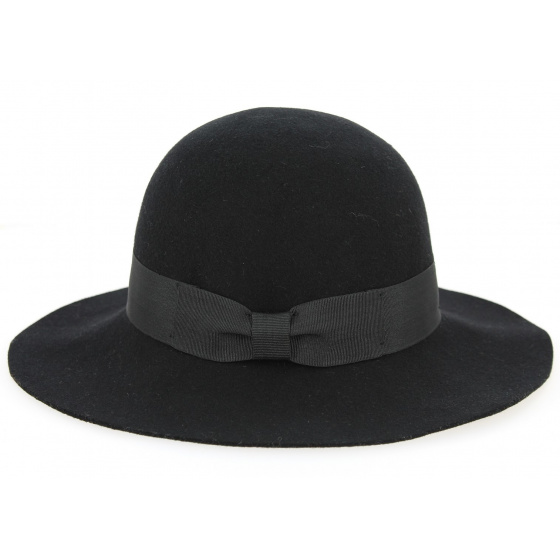 Capeline Elianne Feutre Laine Noire- Traclet  Capeline Elianne Feutre Laine Noire- Traclet