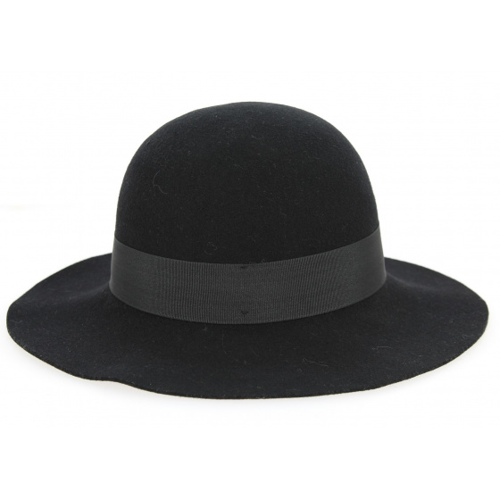 Capeline Elianne Feutre Laine Noire- Traclet  Capeline Elianne Feutre Laine Noire- Traclet
