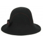 Magasa Wide-Brimmed Wool Felt Hat Black & Red - Traclet