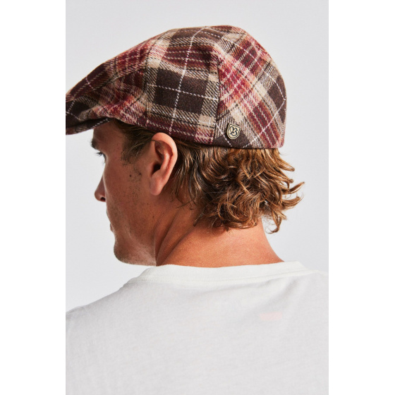 Casquette Hooligan Laine Marron & Bordeaux- Brixton