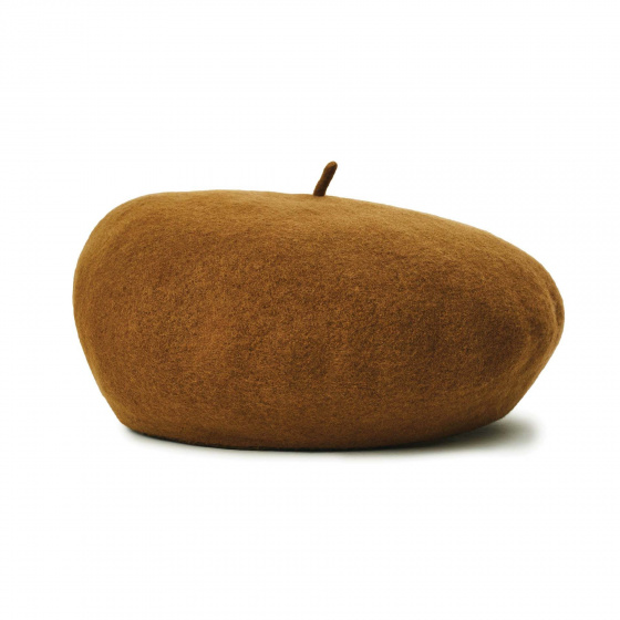 Audrey Wool Beret Coffee - Brixton