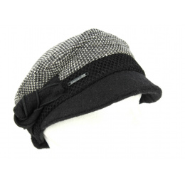 Black Utelle Newsboy Cap - Traclet
