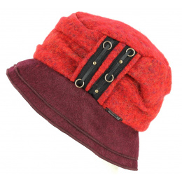 Red & Plum Odenas Bucket Hat - Traclet