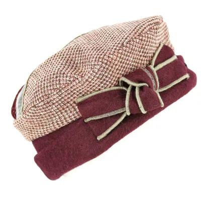 Toque Jully Laine Prune- Traclet Reference : 7736 | Chapellerie Traclet