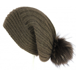 Lachenal Long Wool & Mohair Chocolate Brown Hat - Traclet