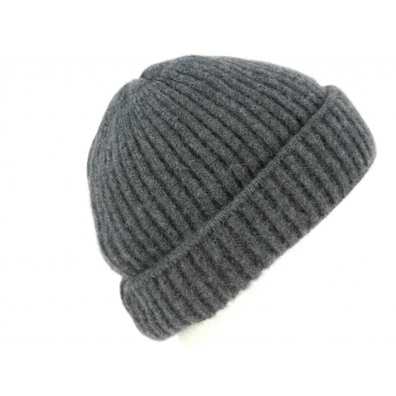 Bonnet à Revers Jelsi Cachemire Gris- Traclet  Bonnet à Revers Jelsi Cachemire Gris- Traclet