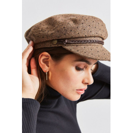 Ashland Cap Brown & Black Wool- Brixton
