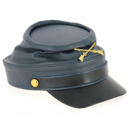 Casquette Style Nordiste Bleu Marine Cuir- Traclet