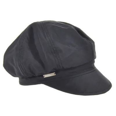 Casquette Gavroche Imperméable Noire- Seeberger Reference : 1690 | Chapellerie Traclet