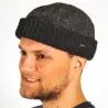Bonnet Docker à Revers Baia Laine Anthracite- Traclet Reference : 2838 | Chapellerie Traclet